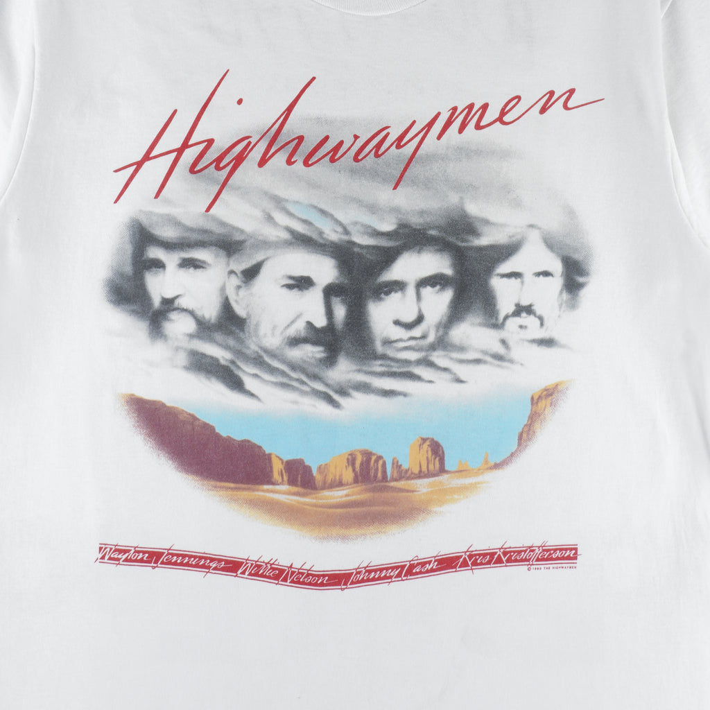 Vintage (Hanes) - Willie Nelson Highwaymen Tour T-Shirt 1990 X-Large vintage retro