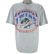 MLB (Jostens) - Minnesota Twins World Serie Champions T-Shirt 1991 Large vintage retro baseball