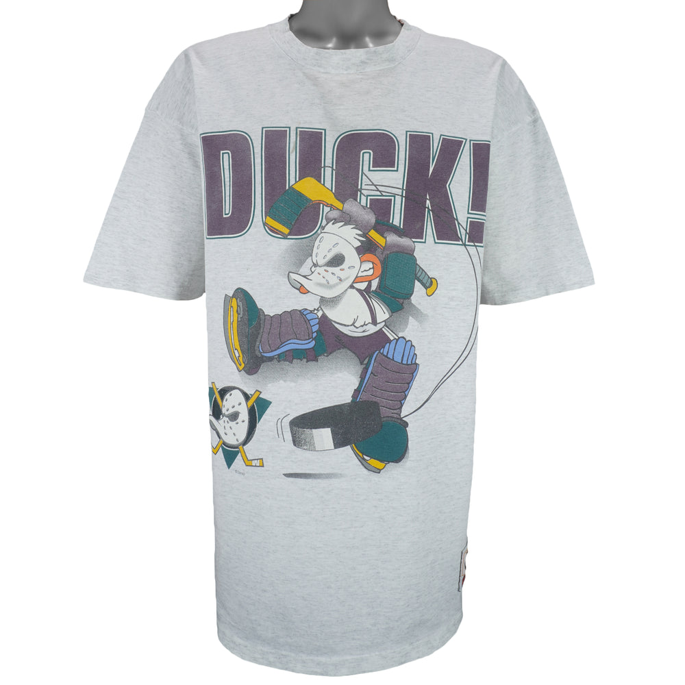 NHL (Nutmeg) - Anaheim Mighty Ducks T-Shirt 1990s X-LargeNHL (Nutmeg) - Anaheim Mighty Ducks T-Shirt 1990s X-Large vintage retro hockey