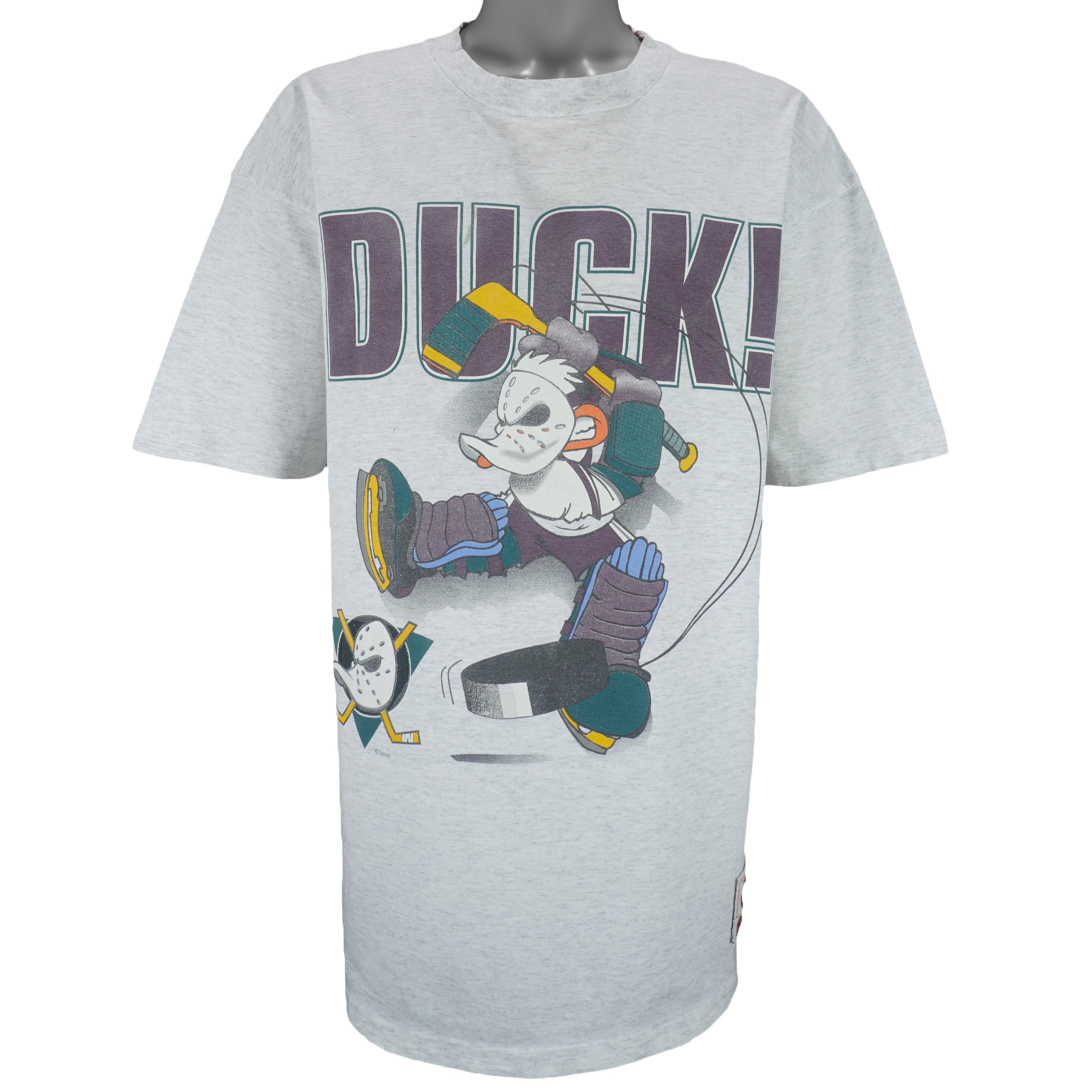 NHL (Nutmeg) - Anaheim Mighty Ducks T-Shirt 1990s X-LargeNHL (Nutmeg) - Anaheim Mighty Ducks T-Shirt 1990s X-Large vintage retro hockey