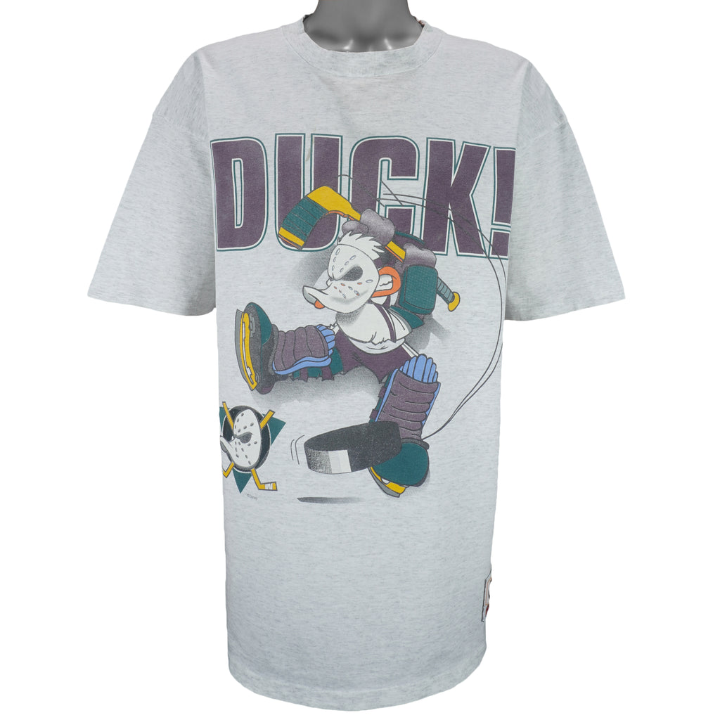 NHL (Nutmeg) - Anaheim Mighty Ducks T-Shirt 1990s X-LargeNHL (Nutmeg) - Anaheim Mighty Ducks T-Shirt 1990s X-Large vintage retro hockey