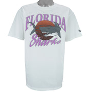 NCAA (Team Edition) - Florida Sharks Basketball Spell-Out T-Shirt 1990s Large vintage retro basketball college