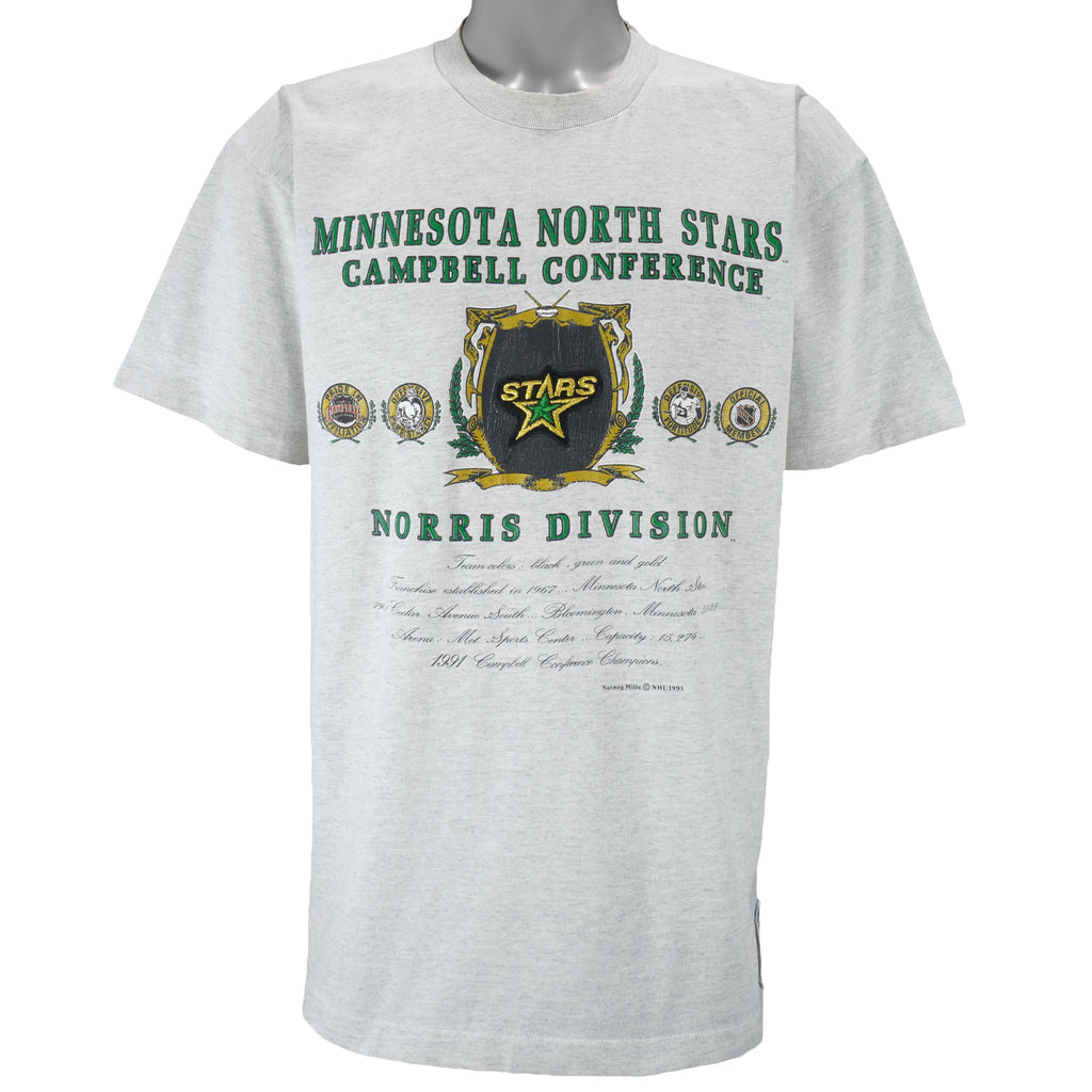 NHL (Nutmeg) - Minnesota North Stars Norris Division T-Shirt 1990s X-Large
