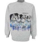 Vintage (San Segal) - Modesto, CA Horses Animal Print Sweatshirt 1990 Large
