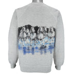 Vintage (San Segal) - Modesto Horses Animal Print Crew Neck Sweatshirt 1990 Large