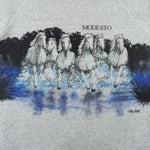 Vintage (San Segal) - Modesto Horses Animal Print Crew Neck Sweatshirt 1990 Large