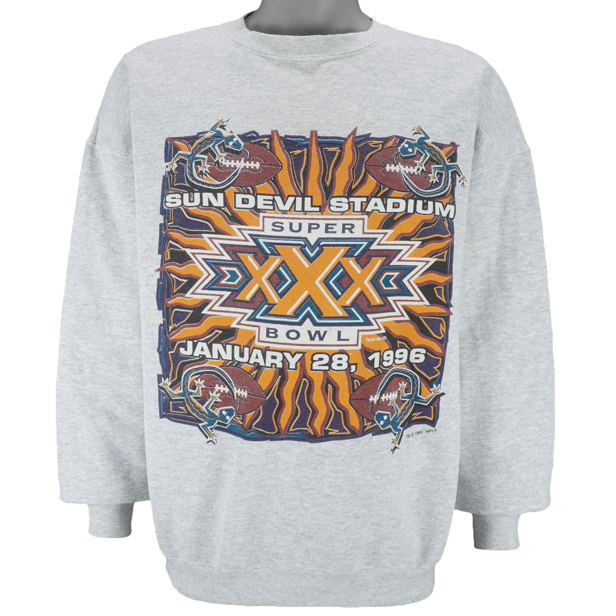NFL (Logo Athletic) - Super Bowl Sun Devil Stadium Crew Neck Sweatshirt 1996 Large