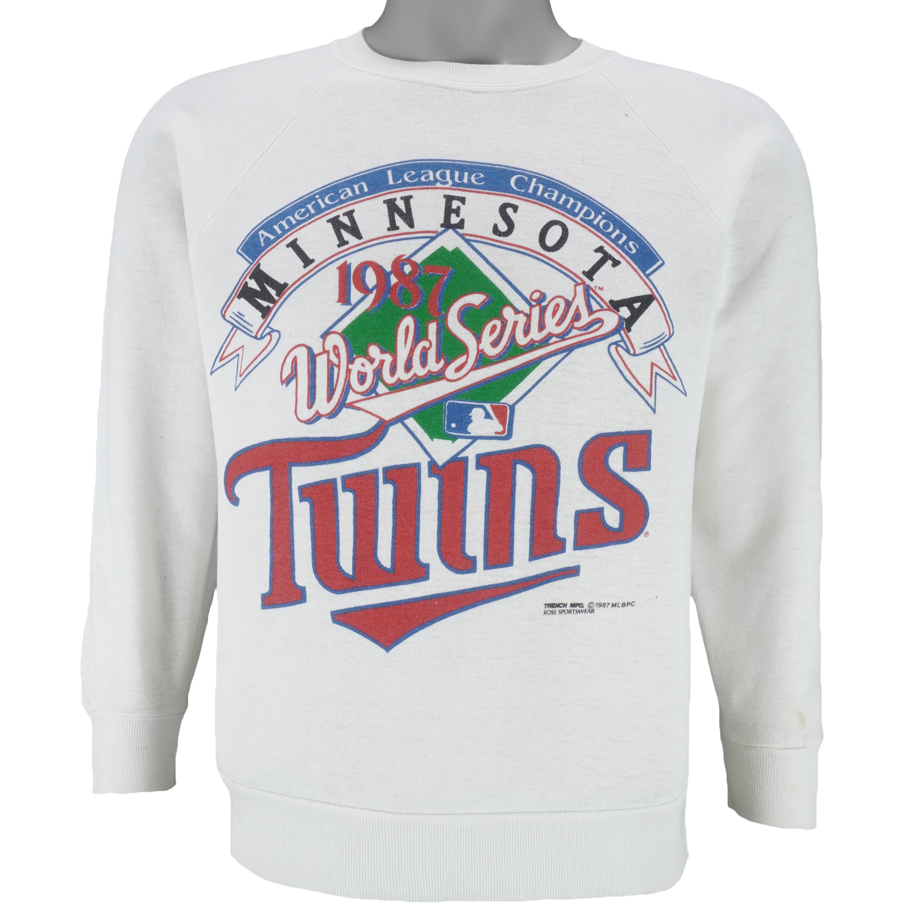 MLB (Trench) - Minnesota Twins World Champions Sweatshirt 1987 Medium