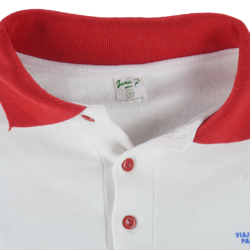 Vintage - Winston Trip'95 Is On Collared Sweatshirt 1995 Large