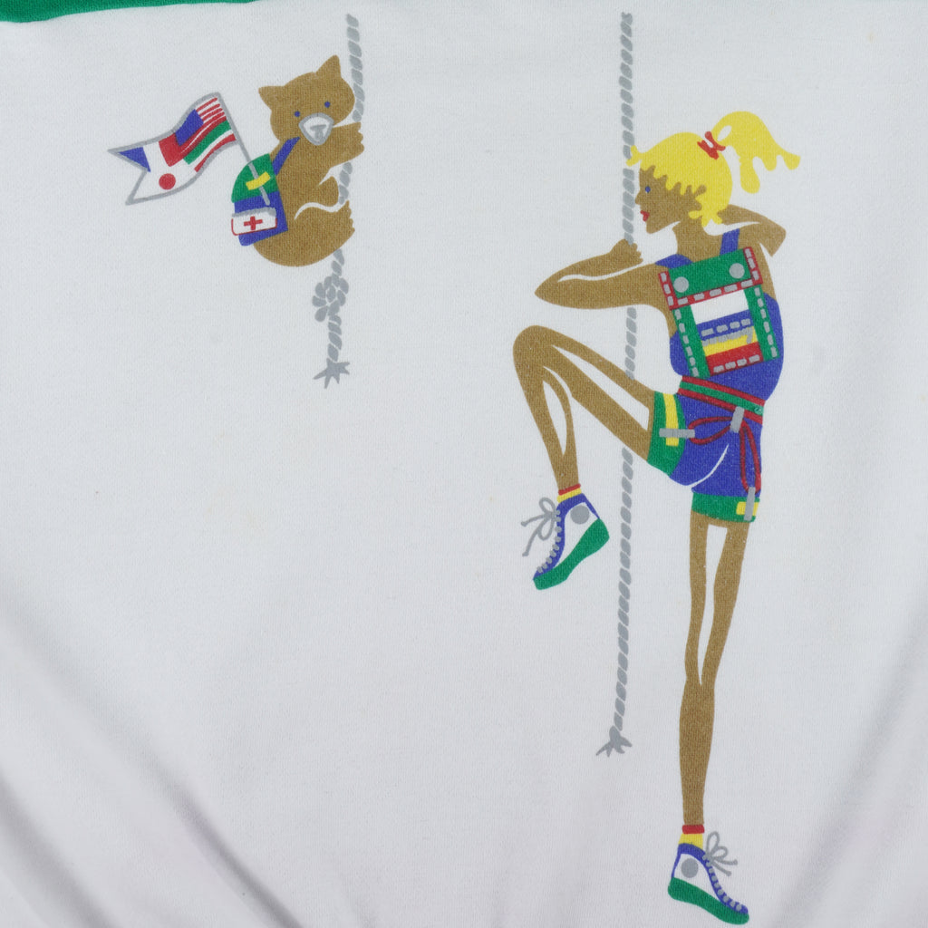 Vintage (Miss One) - Bear X Rock Climber National Flags Sweatshirt 1990s Large vintage retro