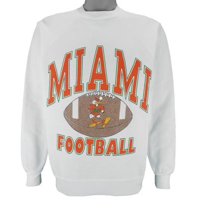 NCAA (Tultex) - Miami Hurricanes Crew Neck Sweatshirt 1990s Large