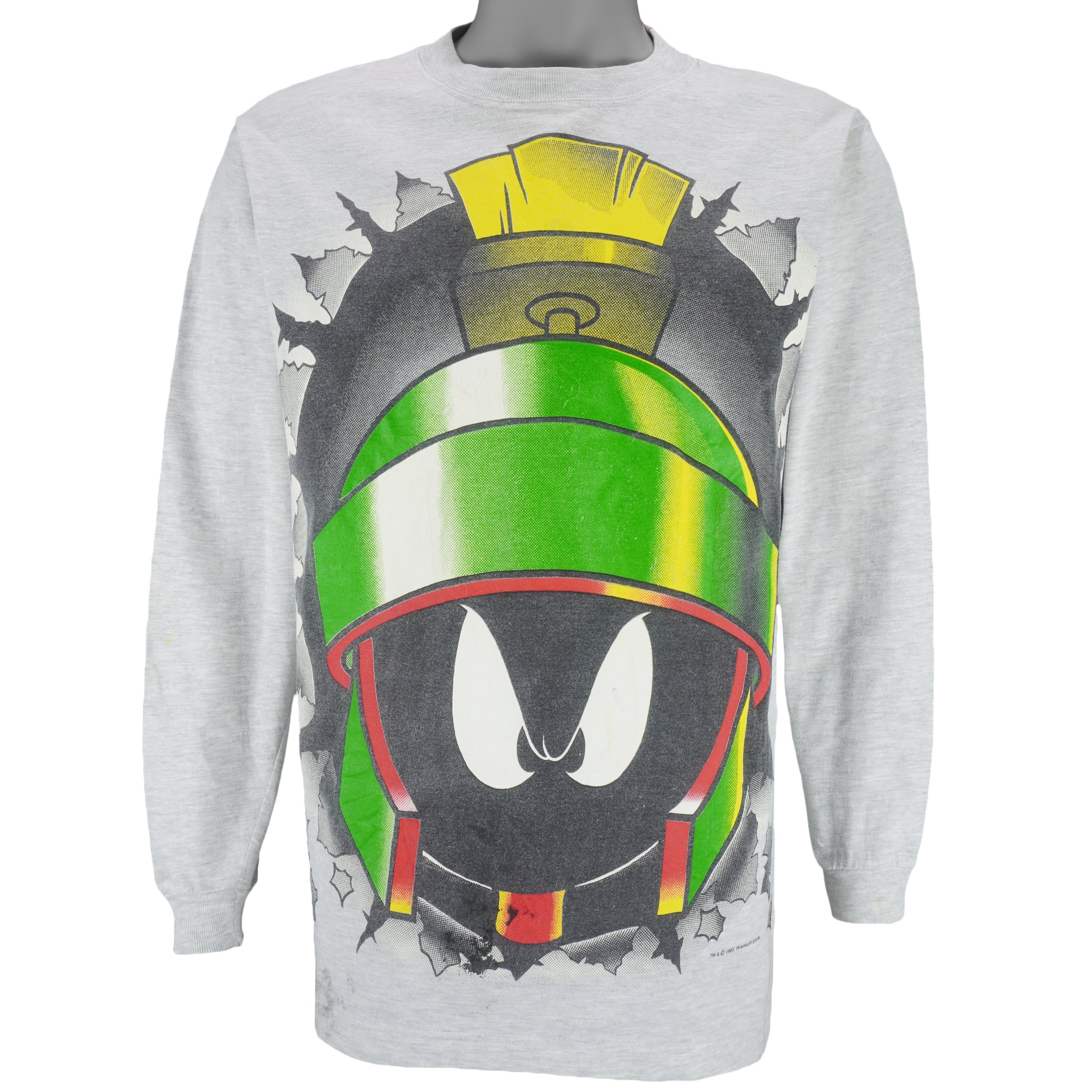 Looney Tunes - Marvin The Martian Long Sleeve Shirt 1993 Medium vintage retro