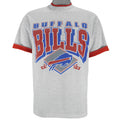 NFL (Trench) - Buffalo Bills Roll Up Sleeves Single Stitch T-Shirt 1990s Large vintage retro football