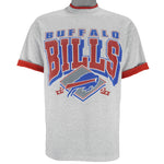 NFL (Trench) - Buffalo Bills Roll Up Sleeves Single Stitch T-Shirt 1990s Large vintage retro football