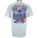 MLB - Toronto Blue Jays VS Oakland Athletics Tickets T-Shirt 1992 Large vintage retro baseball