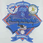 MLB - Toronto Blue Jays VS Oakland Athletics Tickets T-Shirt 1992 Large vintage retro baseball