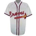 MLB - Atlanta Braves Button Up Jersey 1990s Large