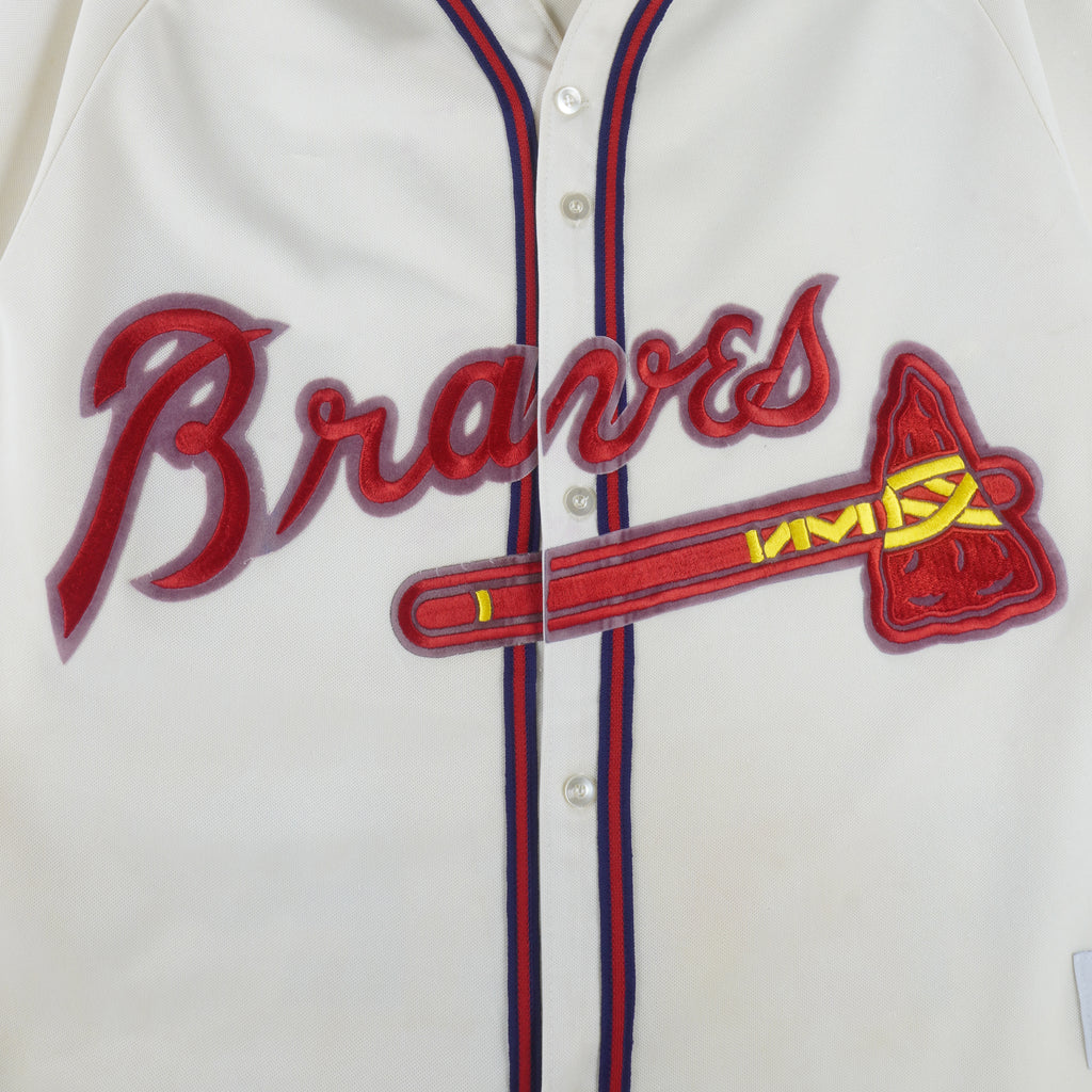 MLB - Atlanta Braves Button Up Jersey 1990s Large