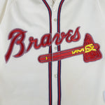 MLB - Atlanta Braves Button Up Jersey 1990s Large