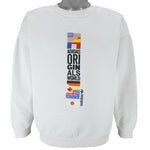 Adidas - Originals World Embroidered Crew Neck Sweatshirt 2000s Medium