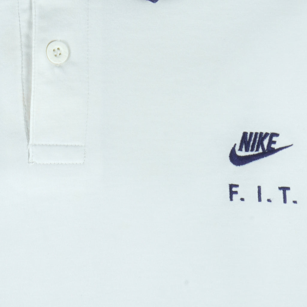 Nike - Challenge Court F.I.T. Collared Grey Tag T-Shirt 1990s Large vintage retro