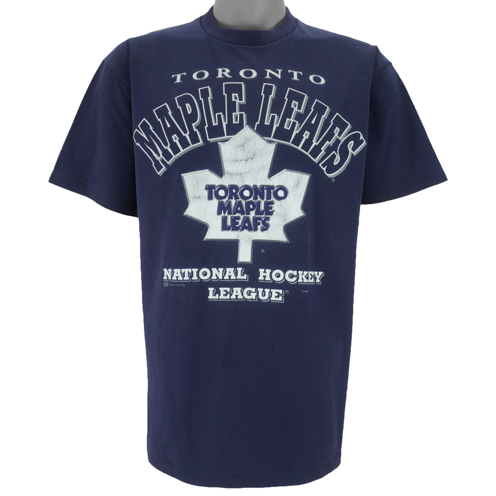 NHL (Bulletin Athletic) - Toronto Maple Leafs T-Shirt 1990s Medium vintage retro hockey