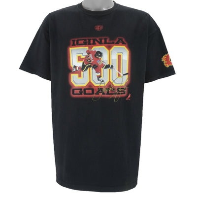 NHL (Old Time Hockey) - Calgary Flames Jarome Iginla 500 Goals T-Shirt 2012 X-Large