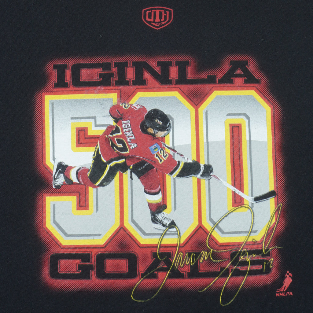 NHL (Old Time Hockey) - Calgary Flames Jarome Iginla 500 Goals T-Shirt 2012 X-Large