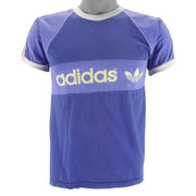 Adidas - Light Blue T-Shirt 1980s X-Small vintage retro