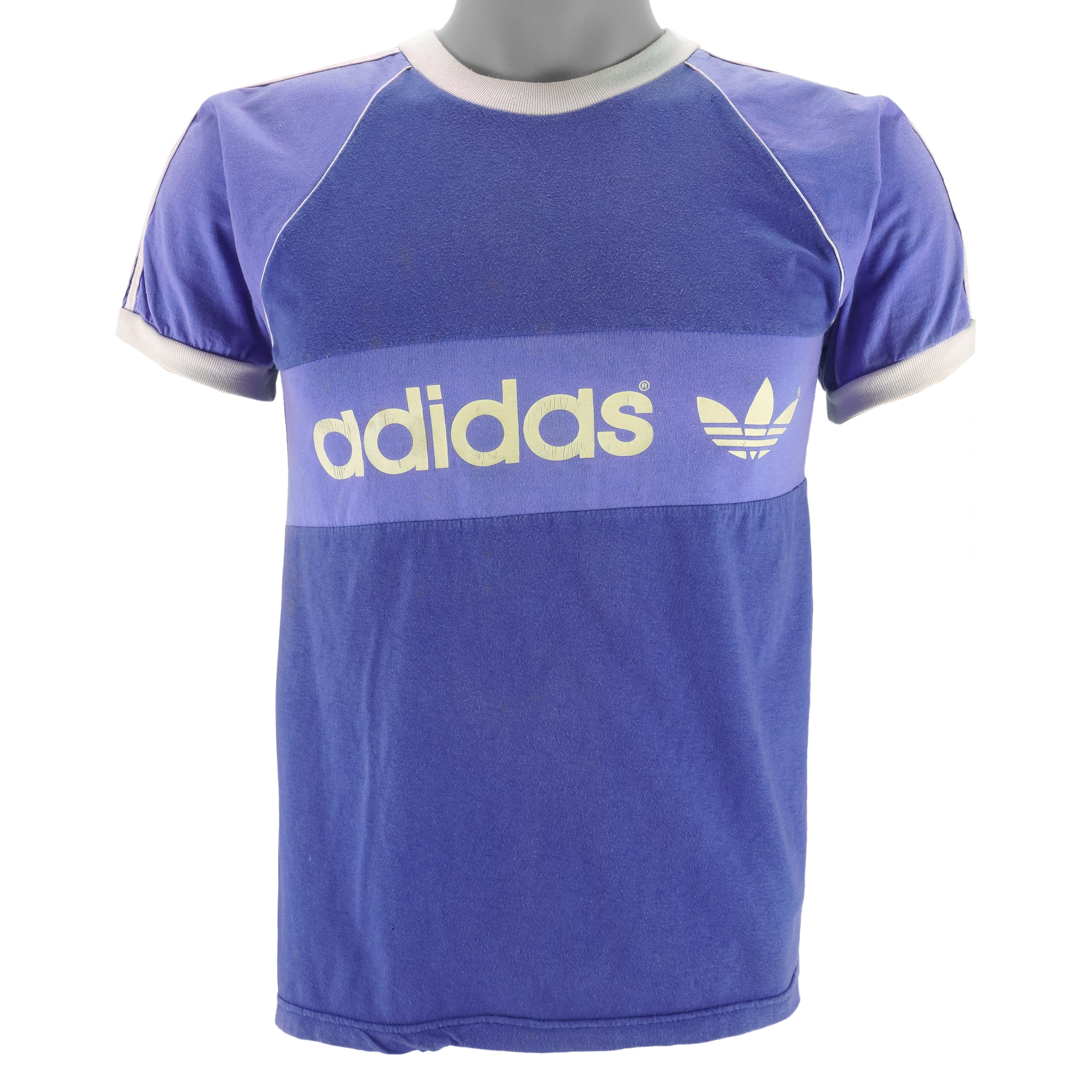 Adidas - Light Blue T-Shirt 1980s X-Small vintage retro