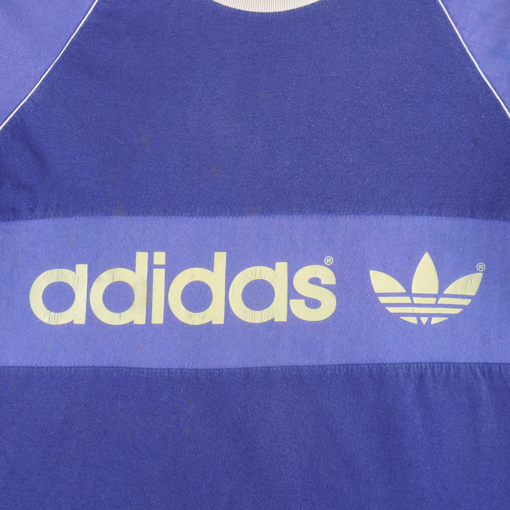Adidas - Light Blue T-Shirt 1980s X-Small vintage retro