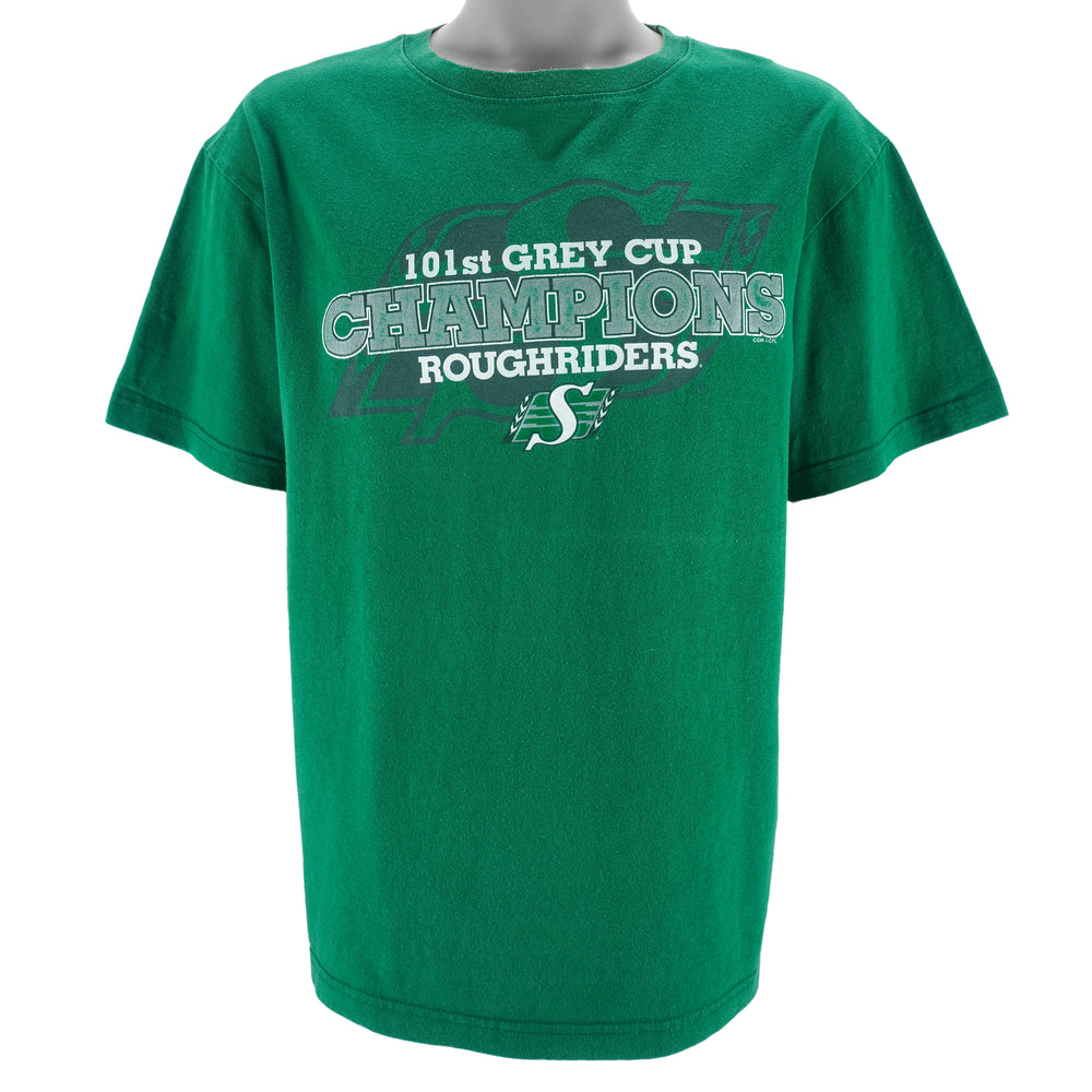 CFL (Waves) - Saskatchewan Roughriders 101st Grey Cup T-Shirt 2013 Large