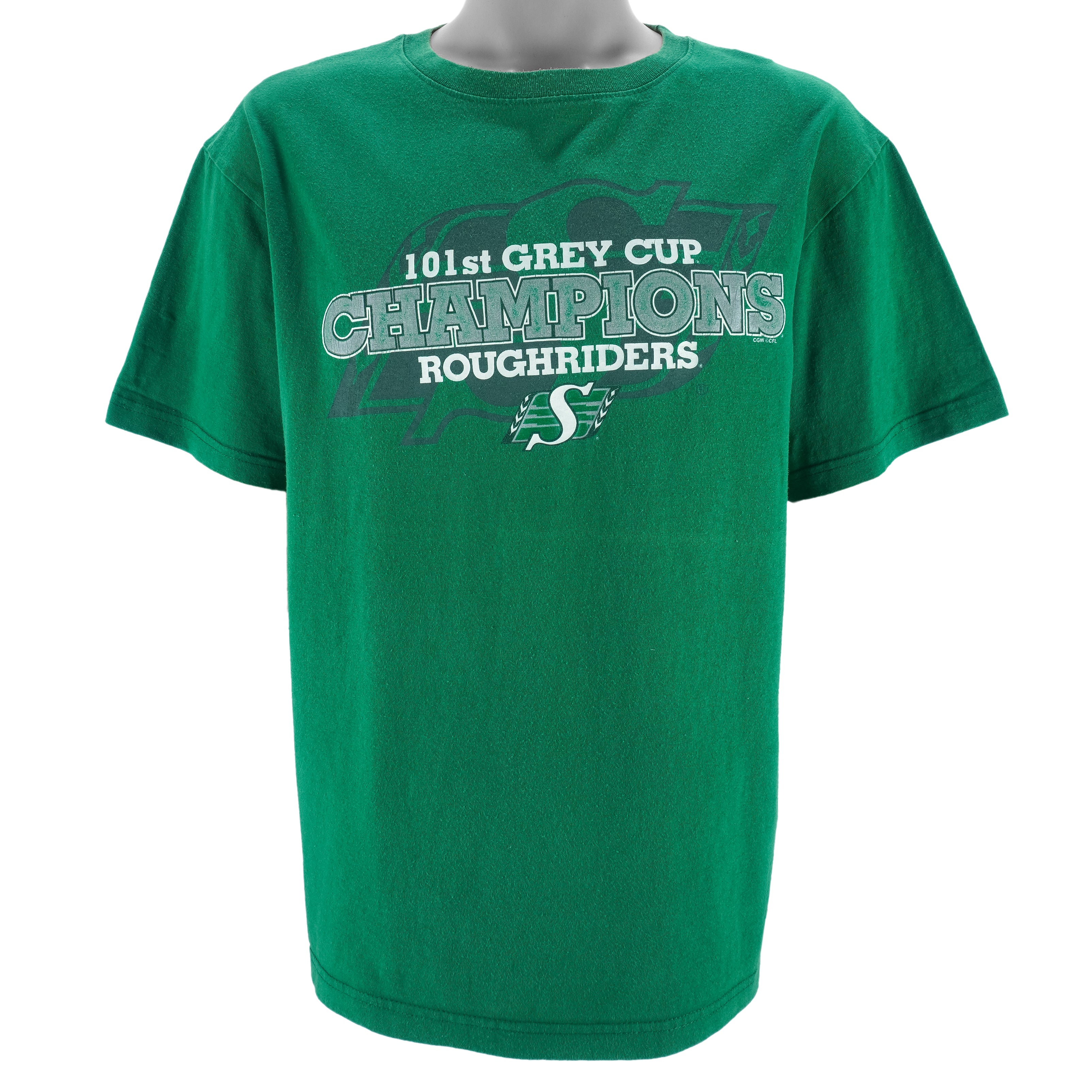 CFL (Waves) - Saskatchewan Roughriders 101st Grey Cup T-Shirt 2013 Large