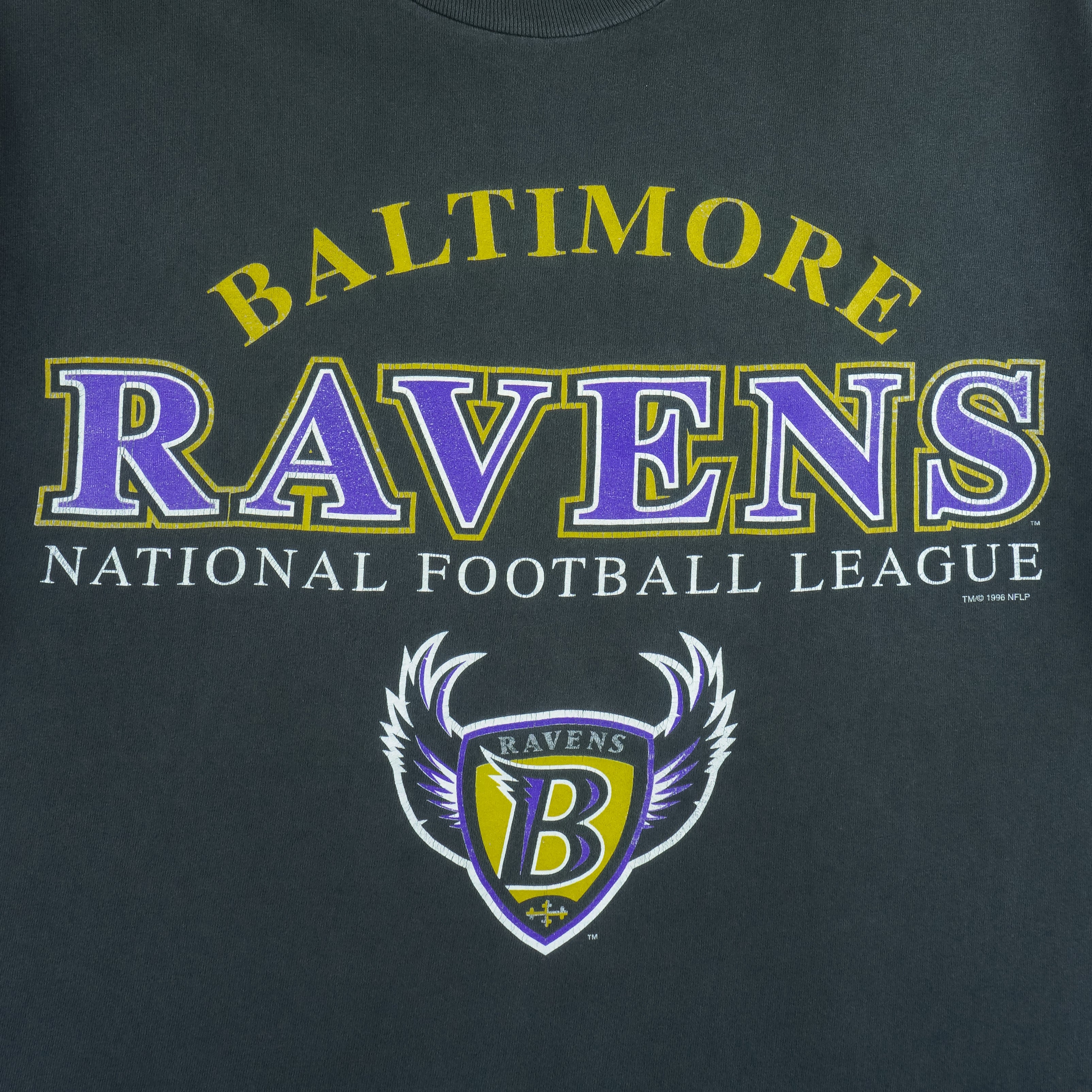 NFL - Baltimore Ravens Spell-Out T-Shirt 1996 Large