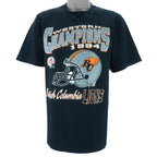 CFL (Waves) - British Columbia Lions Helmet T-Shirt 1994 Large vintage retro football