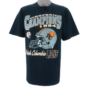 CFL (Waves) - British Columbia Lions Helmet T-Shirt 1994 Large vintage retro football