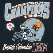 CFL (Waves) - British Columbia Lions Helmet T-Shirt 1994 Large vintage retro football