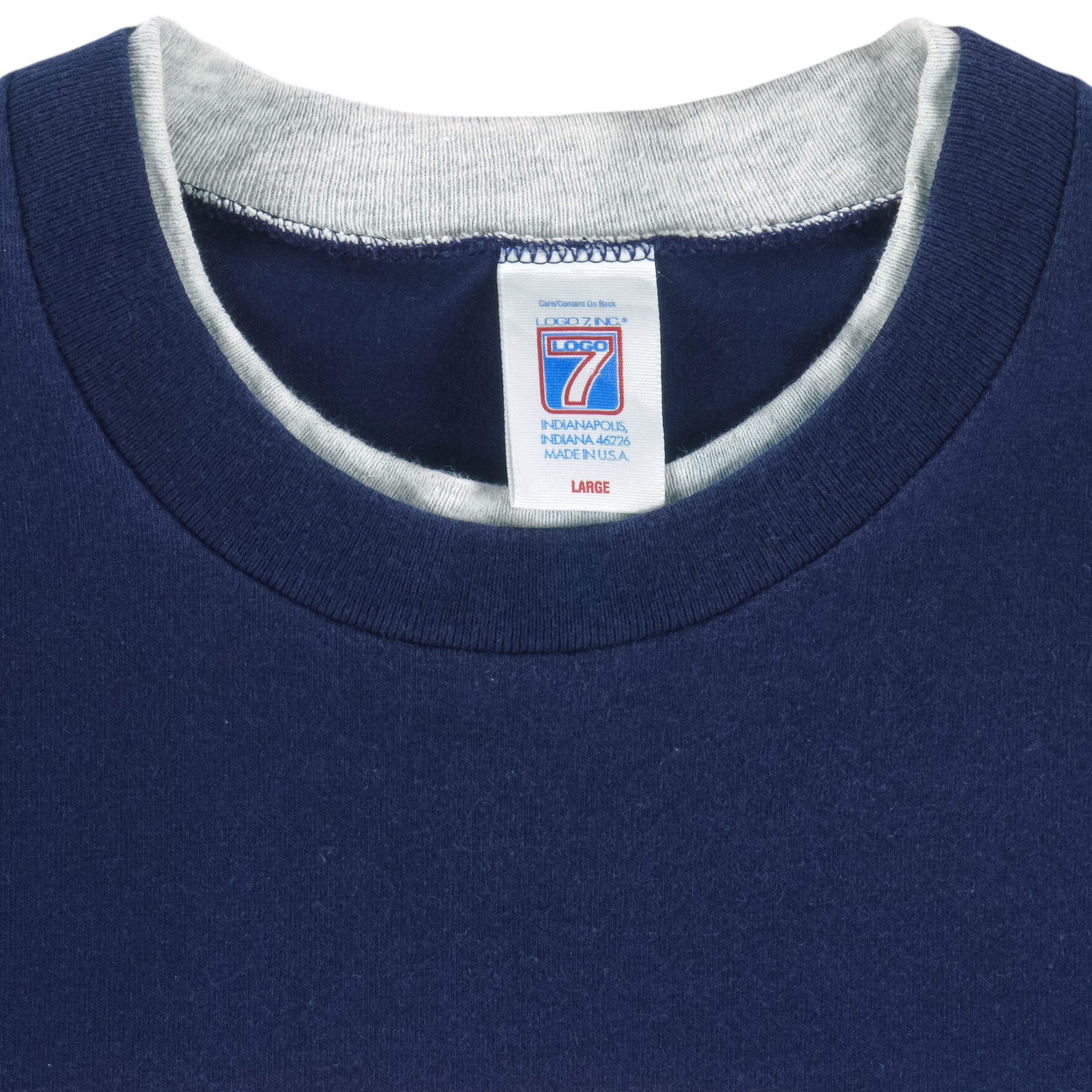 MLB (Logo 7) - California Angels Roll Up Sleeves T-Shirt 1991 Large vintage retro baseball