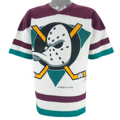 NHL (Competitor) - Anaheim Mighty Ducks Jersey T-Shirt 1994 Large