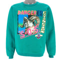 Vintage - Danger Near Extinction Animal Print Sweatshirt 1990s Large vintage retro