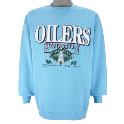 NFL (Trench) - Houston Oilers Crew Neck Sweatshirt 1990s Large