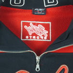 FUBU - Sports Black & Red Embroidered Sweatshirt 1990s Large vintage retro