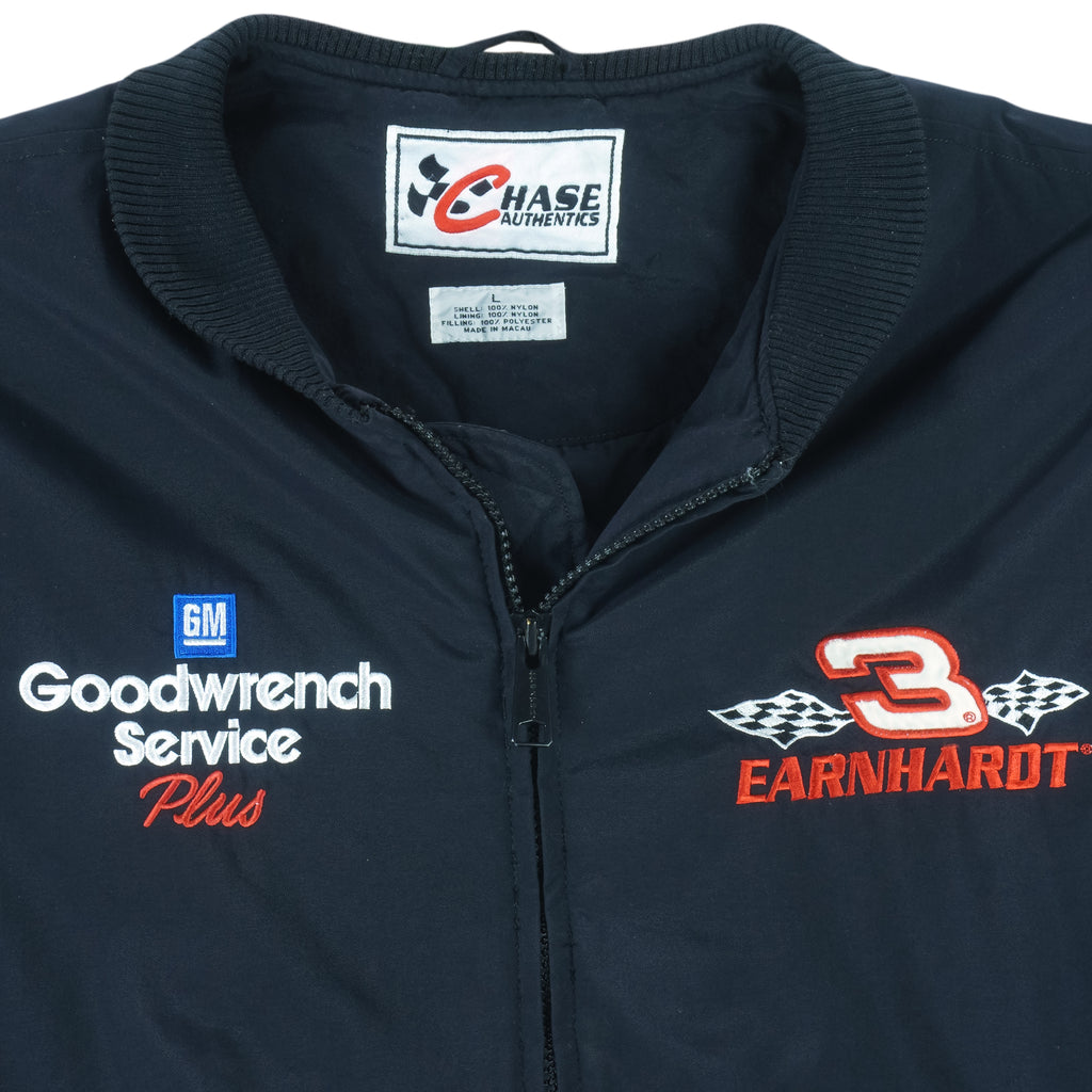 NASCAR - Team Dale Earnhardt Embroidered Racing Jacket 1990s Large VINTAGE RETRO