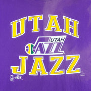 NBA (Logo Athletic) - Utah Jazz Spell-Out T-Shirt 1990s X-Large vintage retro basketball