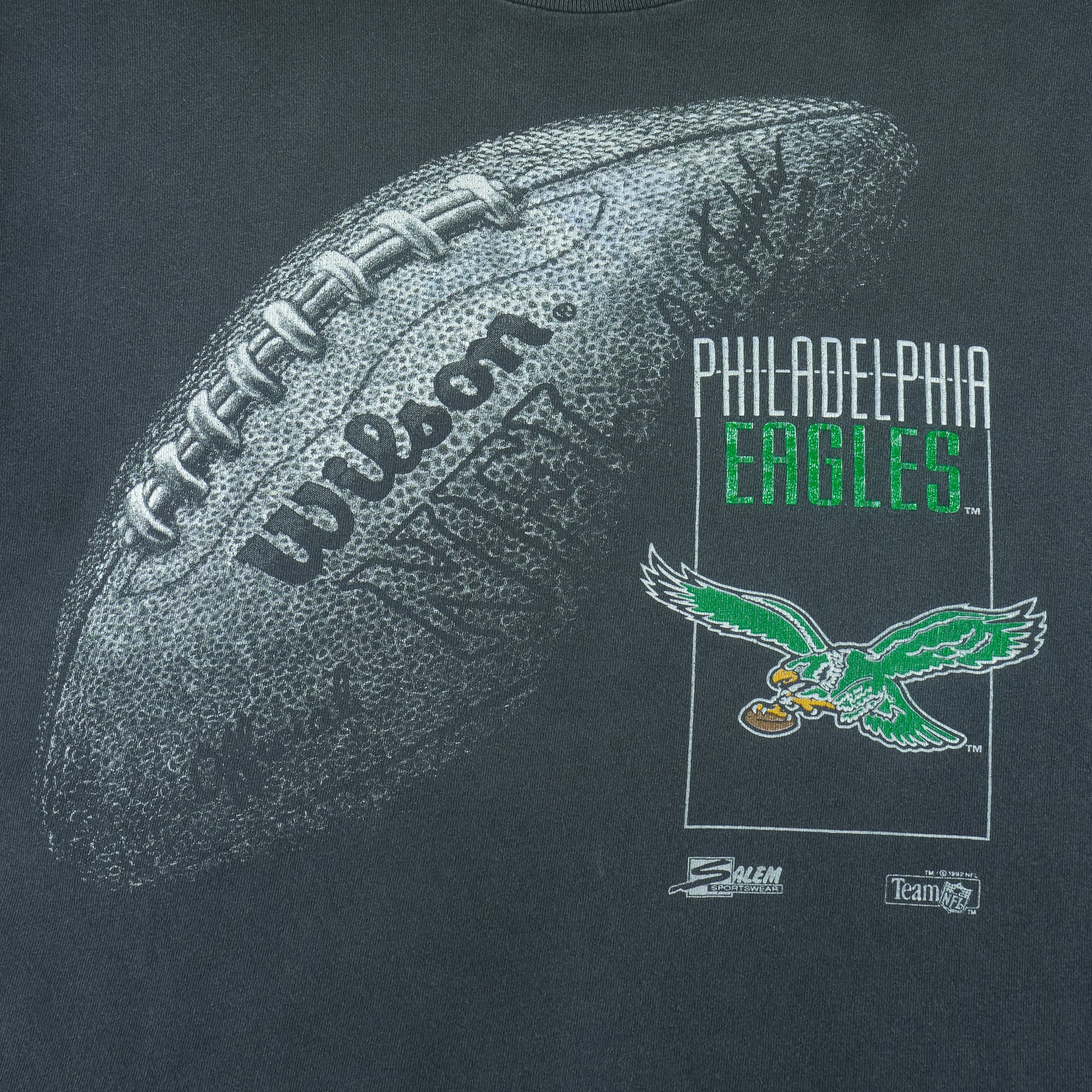 NFL (Salem) - Philadelphia Eagles Football Single Stitch T-Shirt 1992 X-Large