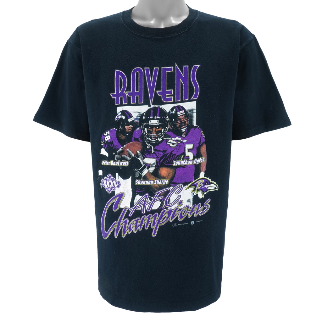 NFL - Baltimore Ravens Super Bowl 35th MVP Players T-Shirt 2001 Large vintage retro football