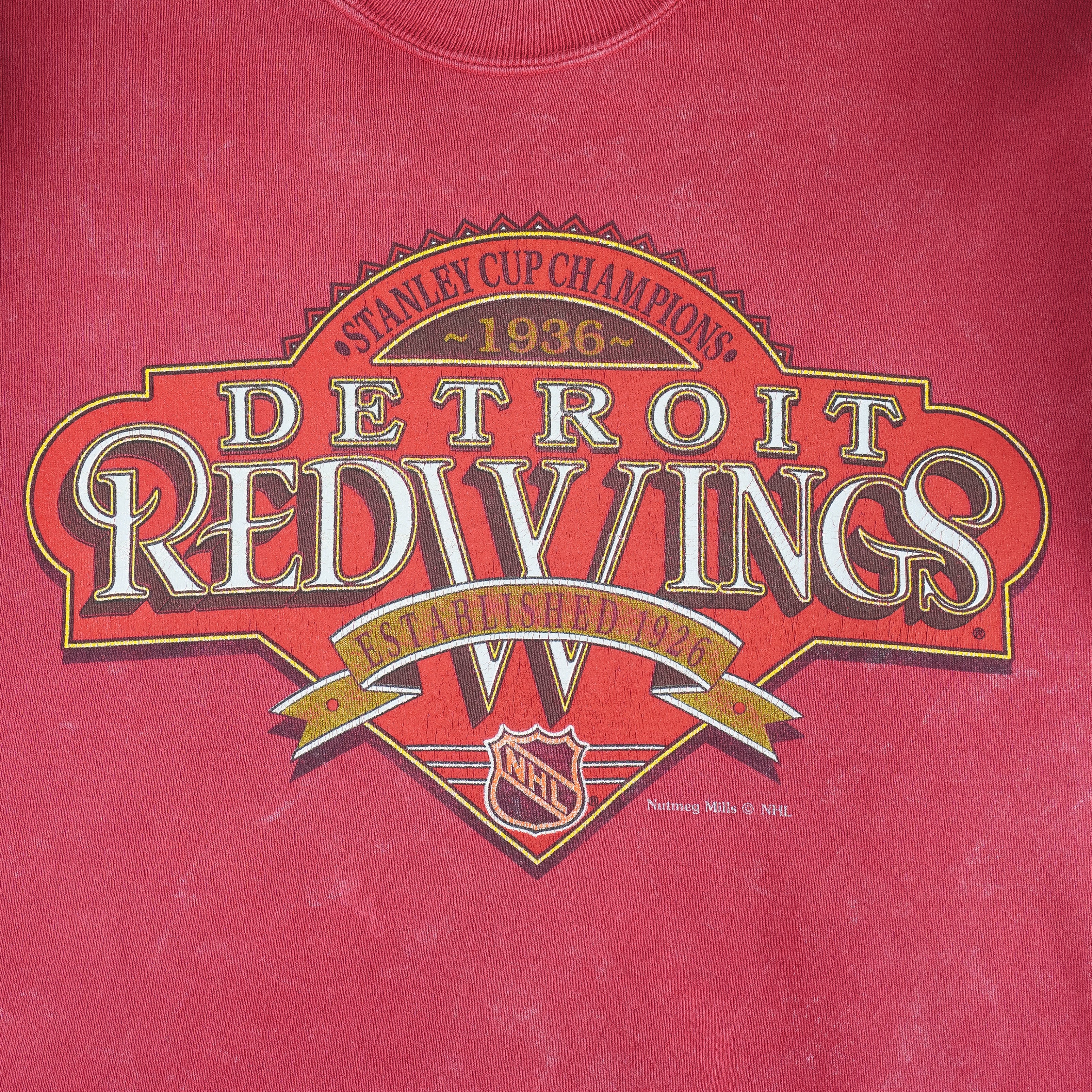 NHL (Nutmeg) - Detroit Red Wings Heritage Crew Neck Sweatshirt 1990s Large
