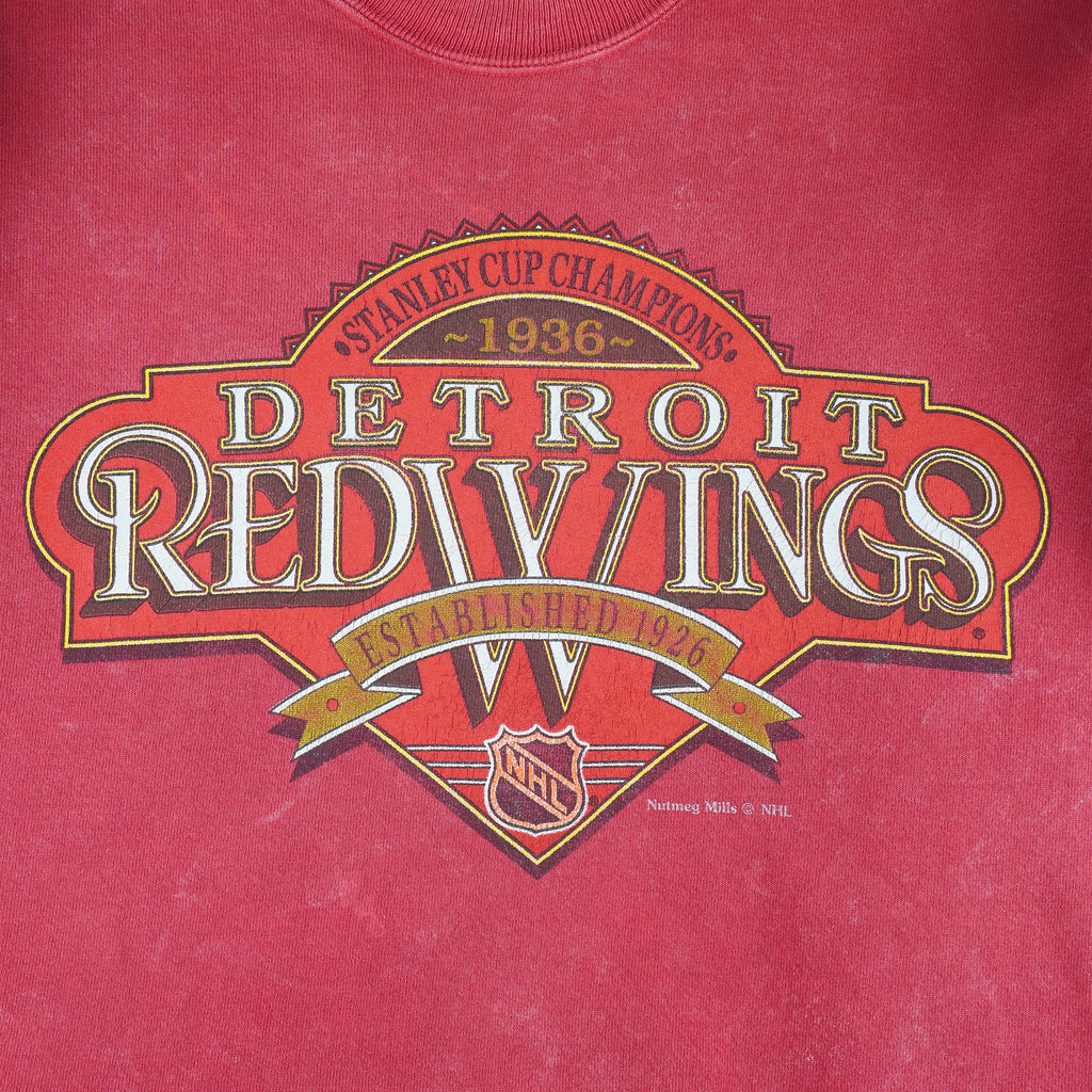 NHL (Nutmeg) - Detroit Red Wings Heritage Crew Neck Sweatshirt 1990s Large