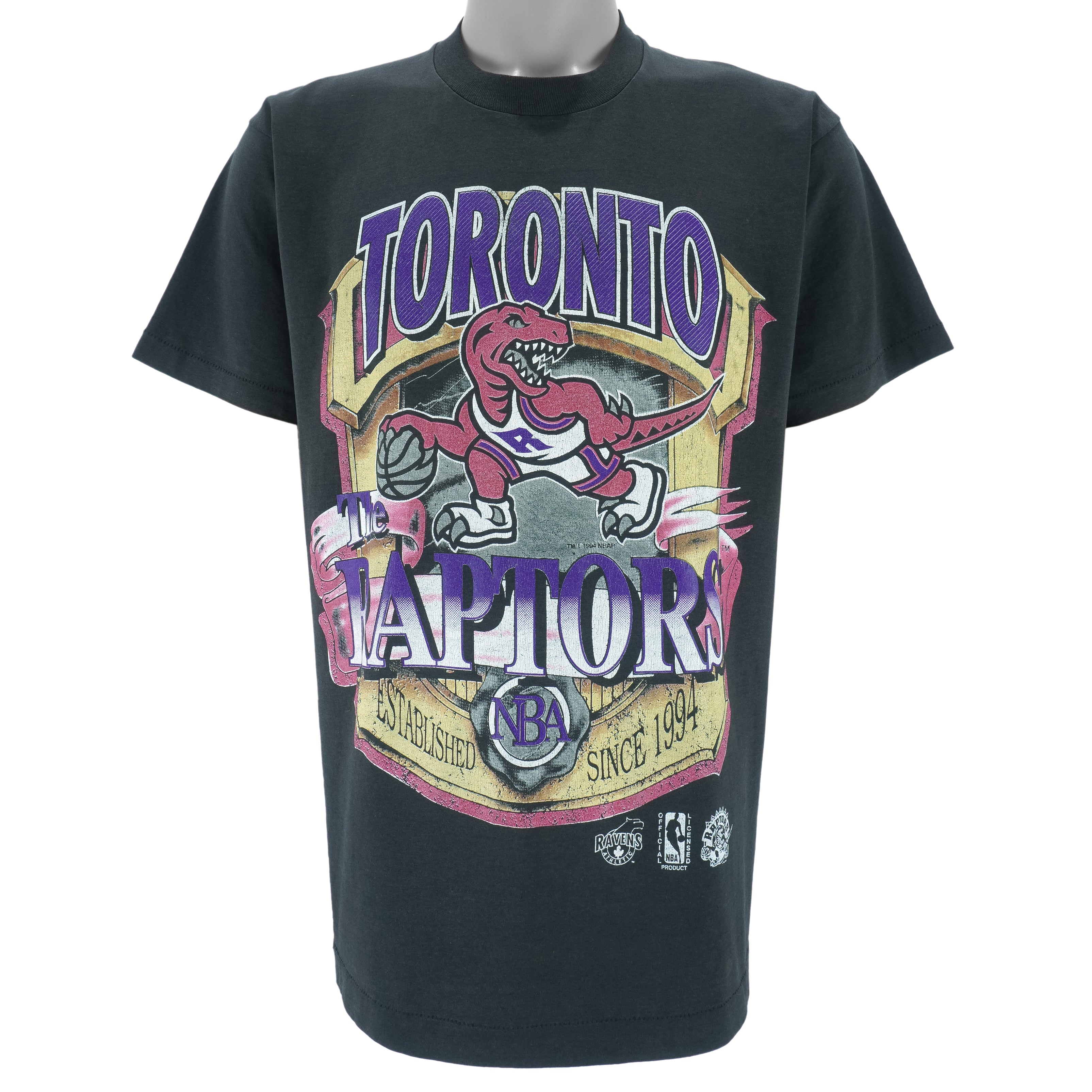 NBA (Best) - Toronto Raptors Big Spell-Out T-Shirt 1990s Large vintage retro basketball
