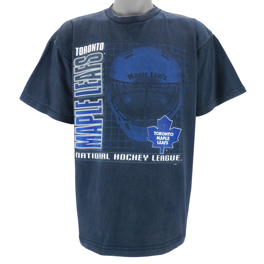 NHL (Novel Teez) - Toronto Maple Leafs Helmet T-Shirt 1990s Large Vintage retro hockey